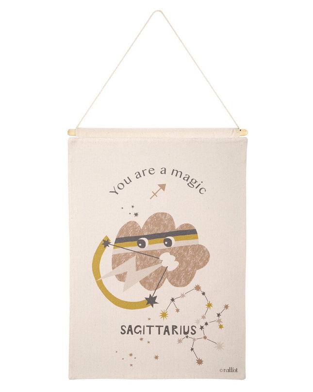 Kleine Boogschutter Muurdecoratie wanddecoratie – Baby Astro Stijl, 40x50 cm