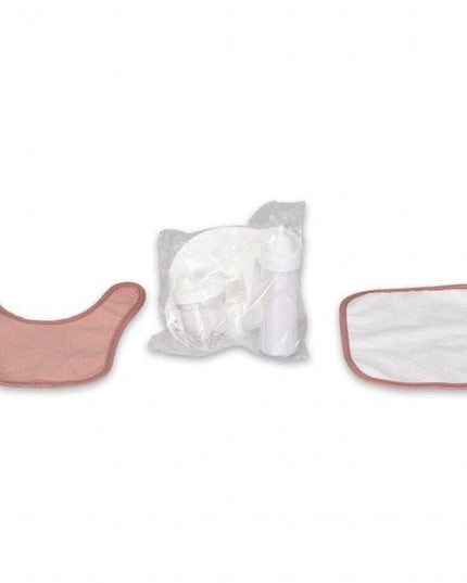 Poppen Eetsetje corduroy roze
