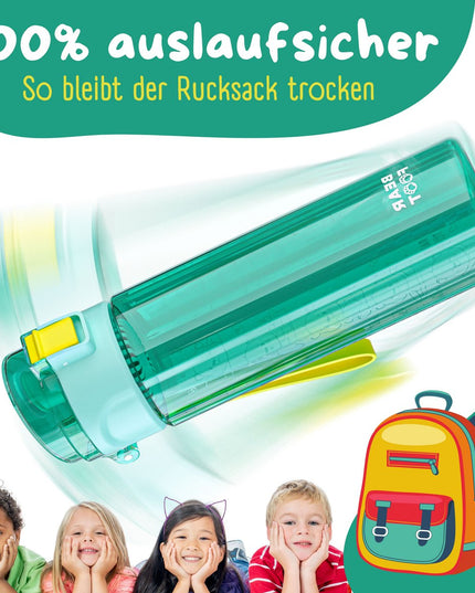 Kindertrinkflasche, 500 ml, hell – Logo Mint
