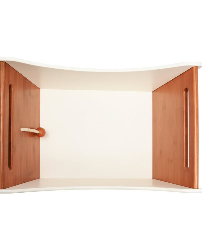 Kinderfeets 2-in-1 houten speelgoedkist wit