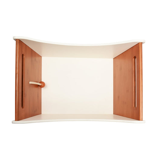 Kinderfeets 2-in-1 houten speelgoedkist wit