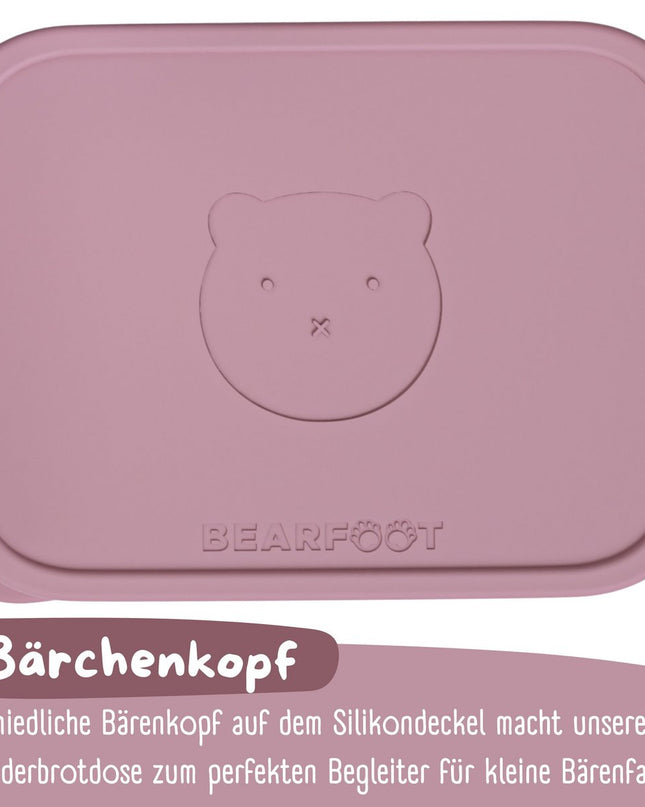 Lunchbox für Kinder aus Edelstahl mit Silikoneinsatz – rosa