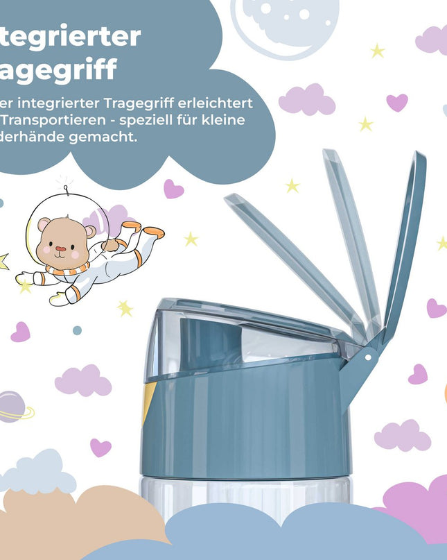 Children's water bottle, lightweight water bottle - excavator &amp; monkey