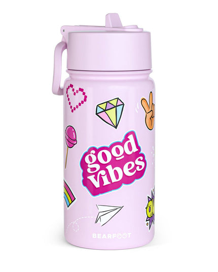 Thermo children's drinking bottle stainless steel - water bottle - thermo - purple sticker