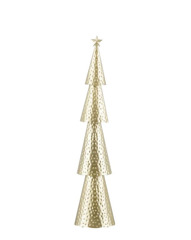 Decoratie Kerstboom - L15 x B8 x H68 cm - IJzer - Goud