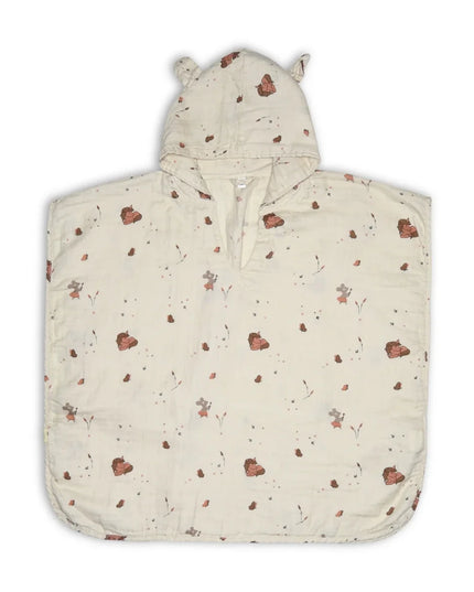 Flor Poncho-creme Eenhoorn - badponcho