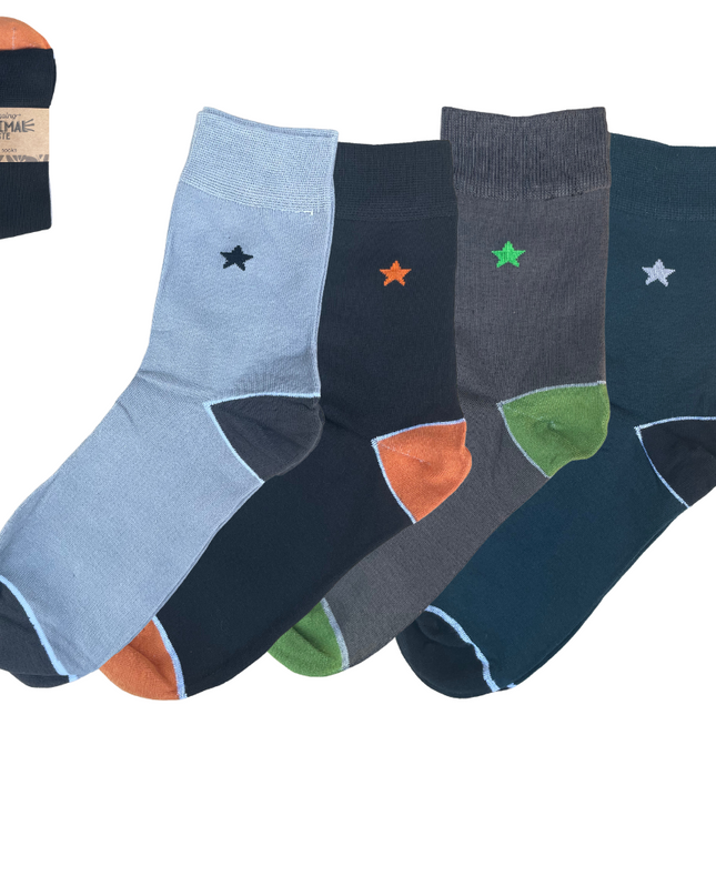 green-goose Bamboe Sokken | 4 Paar | Ster | 39-44 - unisex