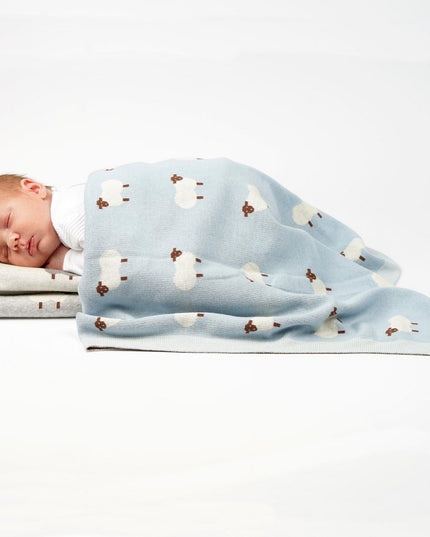 Babydeken | SCHAPEN | Roze | Katoenen deken