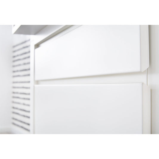 Startset 'Milk' extra breed groot, incl. wandplank4 delen: ledikant, extra brede commode, grote kledingkast, wandplank