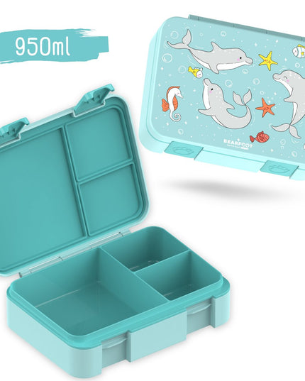 Nachhaltige Bento-Lunchbox COMPACT – mit Fächern, auslaufsicher, BPA-frei – Dolfijn