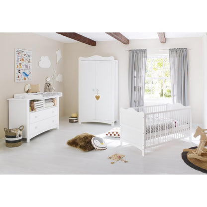 Startset 'Florentina' extra breed3 delen: ledikant, extra brede commode, 2-deurs kledingkast