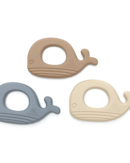 WHALE | Soft Silicone Teething Toy | BLUSH | Bijtring