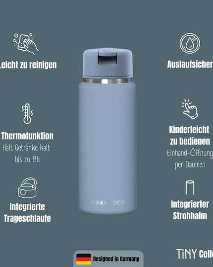 TINY Thermo kinderdrinkfles RVS - blauw - 200ml