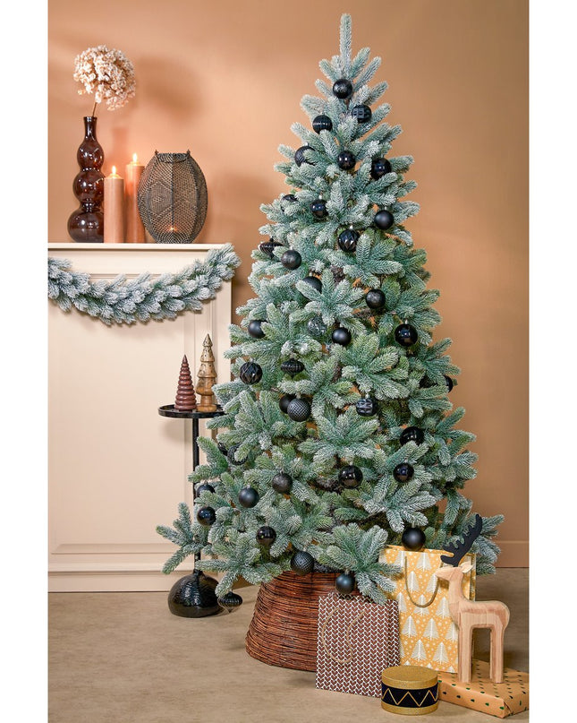 Kerstballen Set - 60 Stuks - Ø7 cm - Onbreekbaar - Zwart kerst 2025