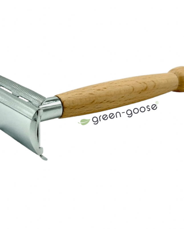 green-goose Klassiek Scheermes met Scheerzeep en Scheerkwast - Bamboe