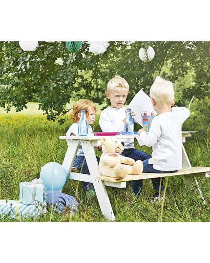 Kinderpicknickbank 'Nicki für 4', wit