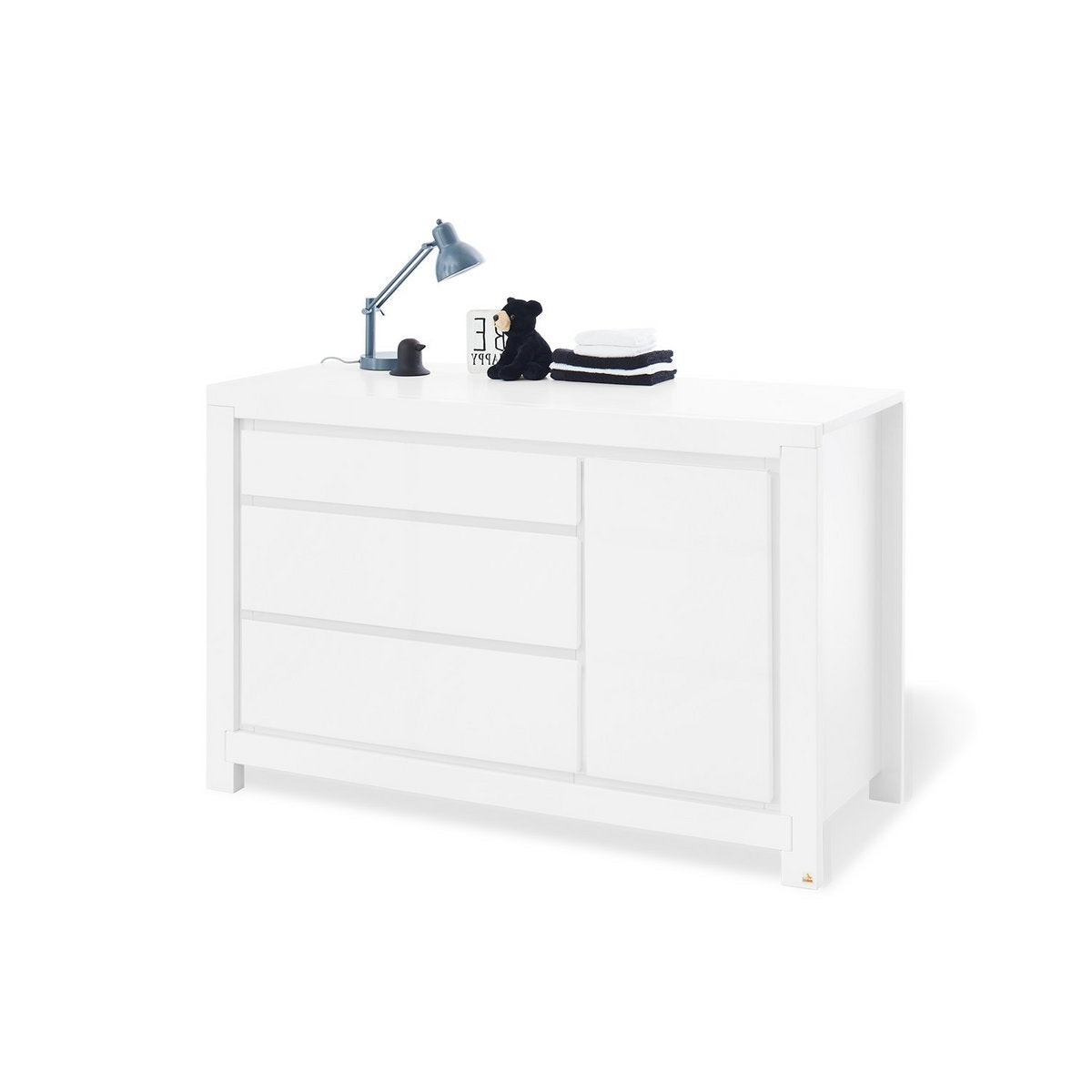 Startset 'Milk' extra breed groot3 delen: ledikant, extra brede commode, grote kledingkast
