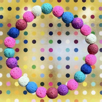 Luna -Leena kinderarmbandkleuren - lava kralen - handgemaakt in Nepal