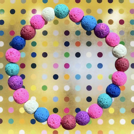 Luna -Leena kinderarmbandkleuren - lava kralen - handgemaakt in Nepal