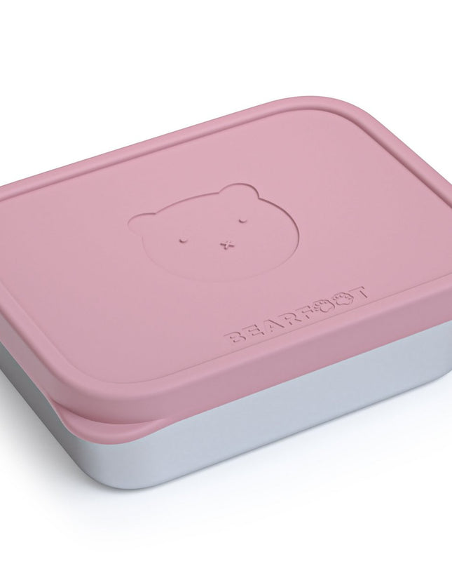 Lunchbox für Kinder aus Edelstahl mit Silikoneinsatz – rosa
