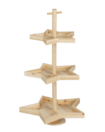Etagère - L30 x B29 x H52 cm - Dennenhout - FSC 100% - Bruin kerst 2025