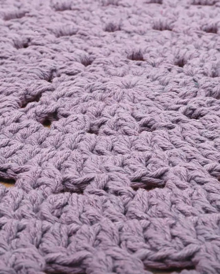 Alma Purple – Handgehaakt rond vloerkleed voor kinderen - vloerkleed