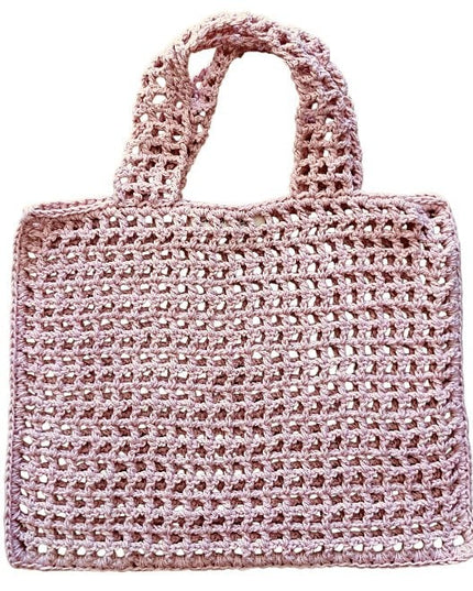 Luna -Leena Bag Kids - Light Pink - Organic Cotton - Hand Haak in Nepal