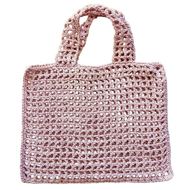 Luna -Leena Bag Kids - Light Pink - Organic Cotton - Hand Haak in Nepal