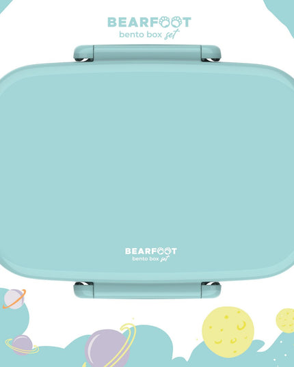 Children's lunch box with compartments, light and leak-proof - mint