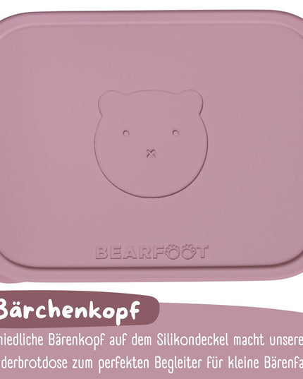 Lunchbox für Kinder aus Edelstahl mit Silikoneinsatz – rosa