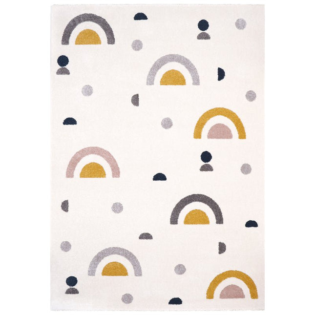 MERY Kinder Vloerkleed – Geometrisch Design, Regenboogkleuren