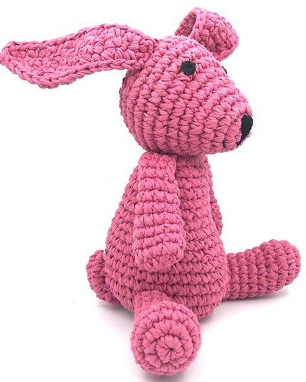 Luna-Leena konijn/konijn roze knuffel  - katoen - handgehaakt in Nepal