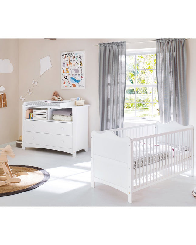 Startset 'Florentina' extra breed
2 delen: ledikant, extra brede commode