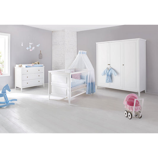 Startset 'Smilla' breed groot3 delen: ledikant, brede commode, grote kledingkast