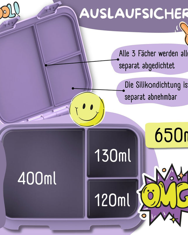 Blattdose mit Motiven, auslaufsicher - Meerjungfrauenflieder