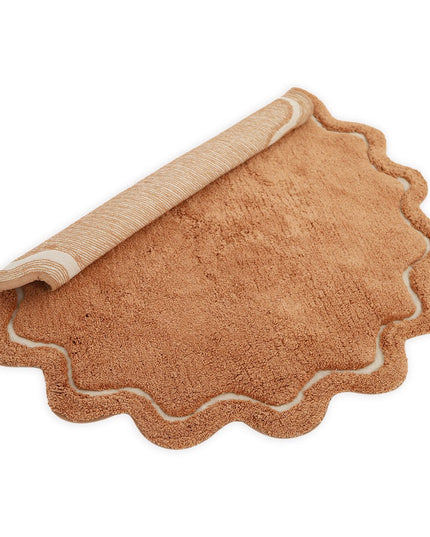 SWEET APRIL TOFFEE – Rond Wasbaar Katoenen Kindertapijt vloerkleed
