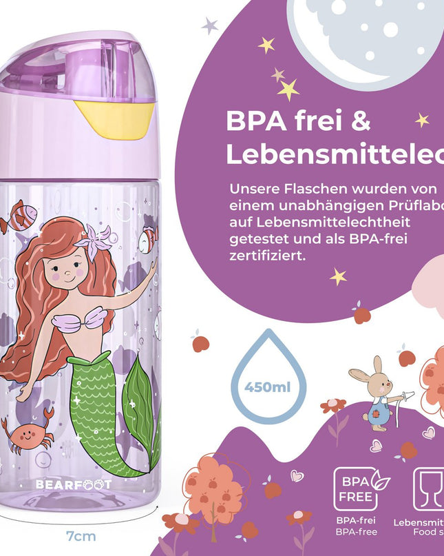 Children's water bottle, lightweight water bottle - mermaid