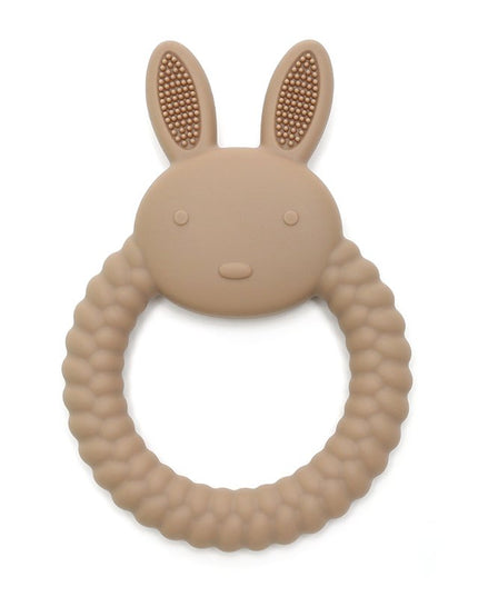 BUNNY| Soft Silicone Teething Toy | Khaki |  Bijtring