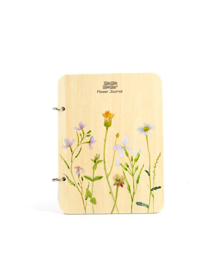 Bloemen dagboekje met potlood