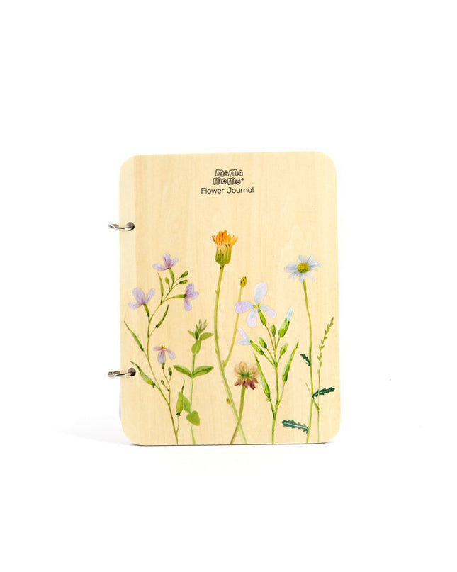 Bloemen dagboekje met potlood