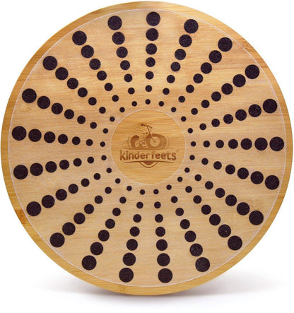 Kinderfeets bamboe balansschijf balansbord rond - 40 cm