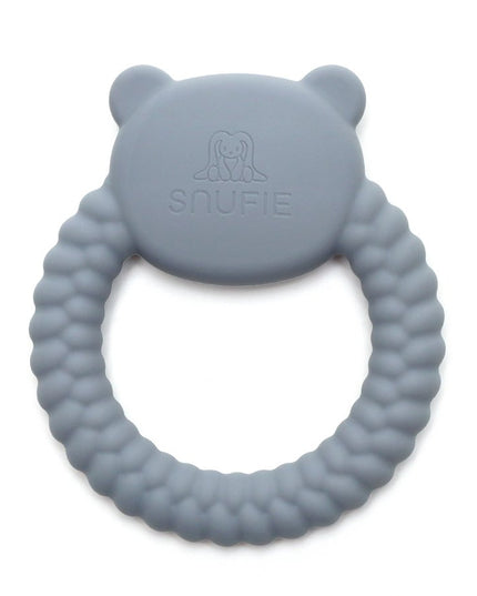 BEAR | Soft Silicone Teething Toy | STEEL | Bijtring