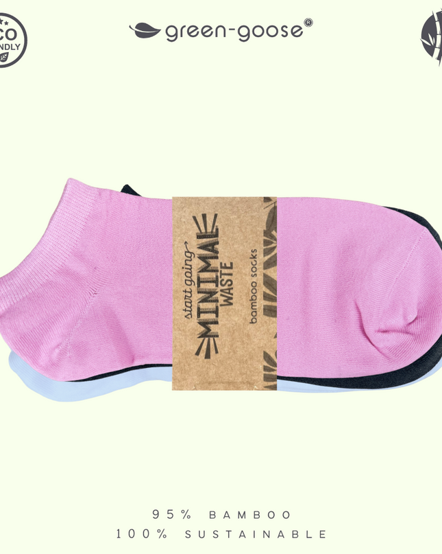 green-goose Bamboe Dames Enkelsokken - 5 Paar - Maat 35-42 - 95% bamboe - dames