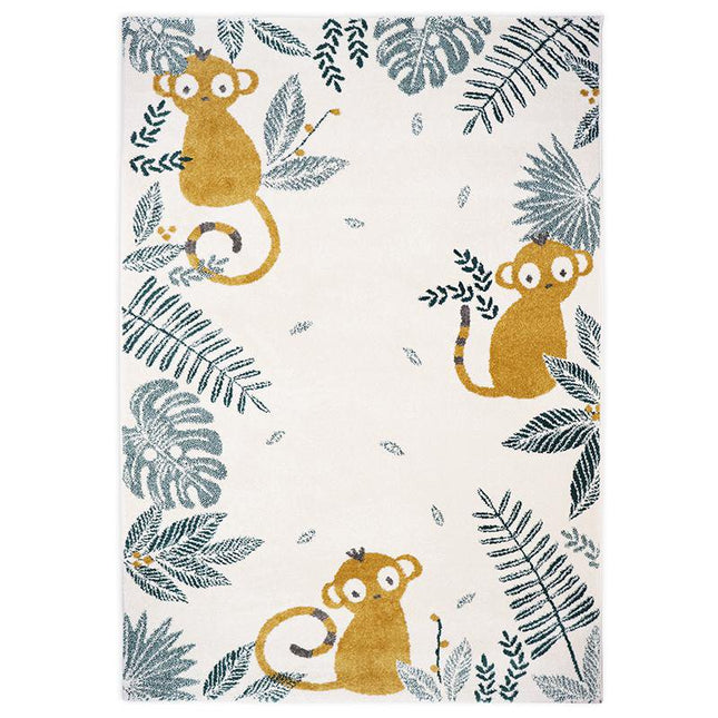 Monkey Paradise –  vloerkleed voor kinderen met jungle design (OEKO-TEX, Made in Europe) - 120 x 170cm
