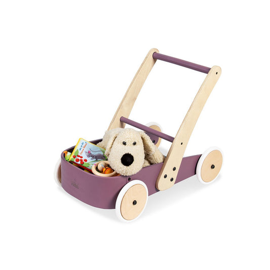 Leren looprek 'Fiete', braam loopwagen