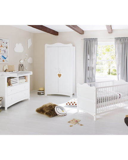 Startset 'Florentina' extra breed3 delen: ledikant, extra brede commode, 2-deurs kledingkast