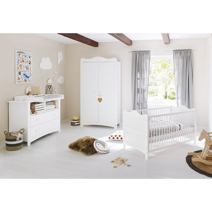 Startset 'Florentina' extra breed3 delen: ledikant, extra brede commode, 2-deurs kledingkast