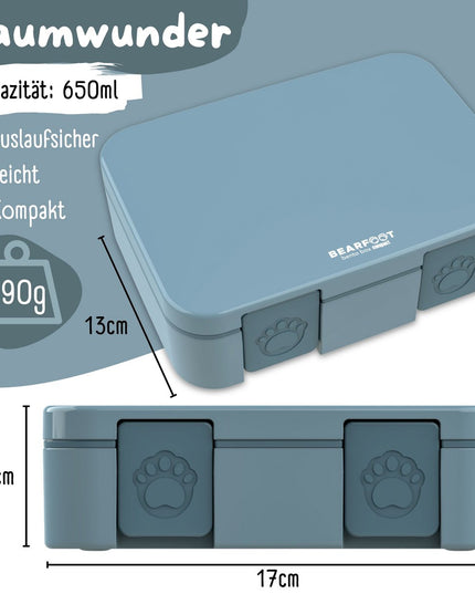 Tray with compartments, light and leak - Blue - blue