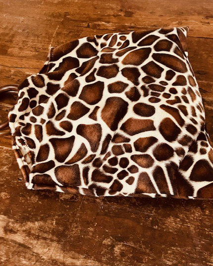 Luna-Leena tas luipaardprint bruin - nepbont - handgemaakt in Nepal