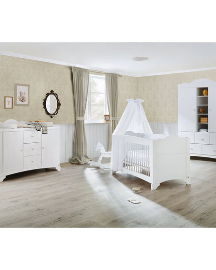 Startset 'Pino' extra breed groot3 delen: ledikant, extra brede commode, grote kledingkast